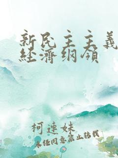 新民主主义革命经济纲领