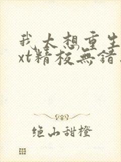 我太想重生了txt精校无错版