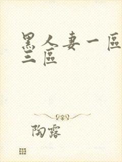 黑人妻一区二区三区