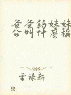 爸爸的妹妹的老公叫什么称呼