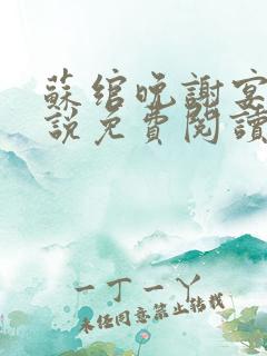 苏绾晚谢宴宁小说免费阅读无弹窗