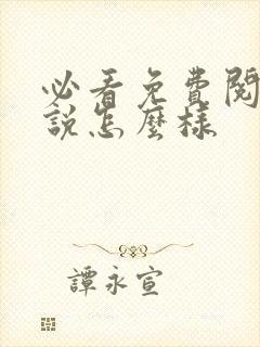 必看免费阅读小说怎么样