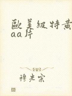 欧美级特黄aaaa片