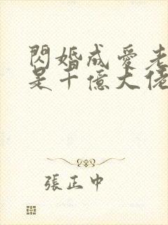 闪婚成爱老公竟是千亿大佬