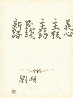 新民主主义革命路线的核心是( ).