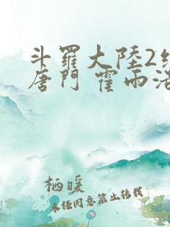 斗罗大陆2绝世唐门 霍雨浩