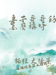 妻子哥哥的女儿怎么称呼