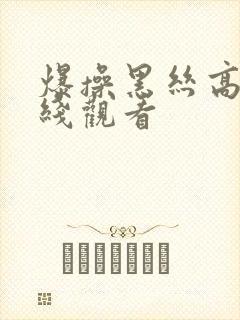 爆操黑丝高清在线观看