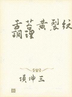 舌苔黄裂纹怎么调理