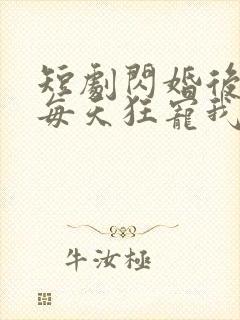 短剧闪婚后大叔每天狂宠我