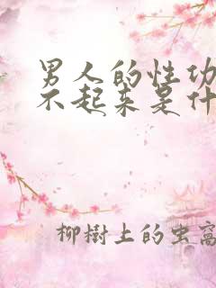 男人的性功能硬不起来是什么原因