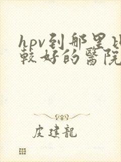 hpv到那里比较好的医院