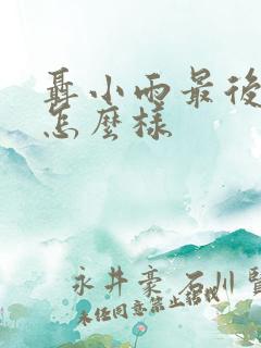 聂小雨最后结局怎么样