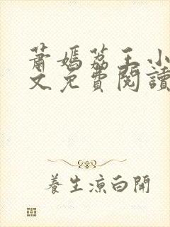 萧嫣荔王小说全文免费阅读