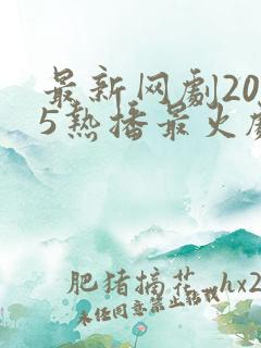 最新网剧2025热播最火剧免费观看