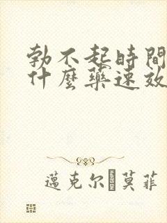 勃不起时间短吃什么药速效快