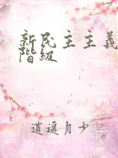 新民主主义革命阶级