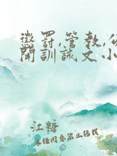 惩罚,管教,公开训诫文小说