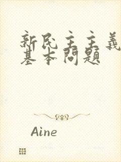 新民主主义革命基本问题