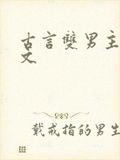 古言双男主生子文