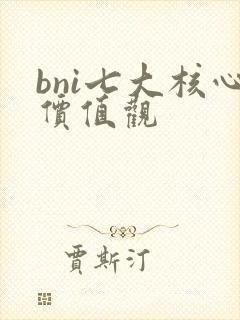 bni七大核心价值观