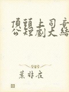 顶头上司竟是老公短剧大结局