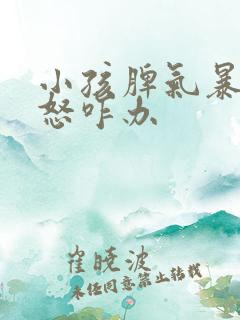 小孩脾气暴躁易怒咋办