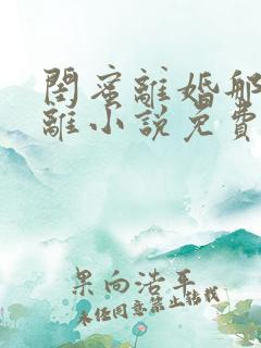 闺蜜离婚那我也离小说免费阅读