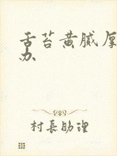 舌苔黄腻厚怎样办