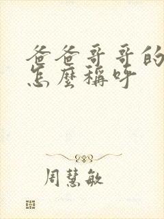 爸爸哥哥的儿子怎么称呼