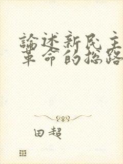 论述新民主主义革命的总路线和基本纲领