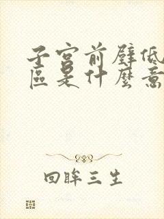 子宫前壁低回声区是什么意思