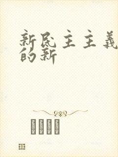 新民主主义革命的新