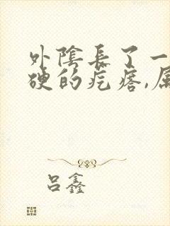 外阴长了一颗硬硬的疙瘩,属于什么症状