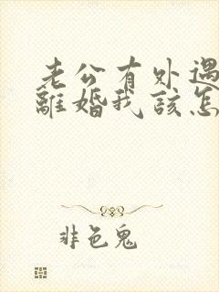 老公有外遇提出离婚我该怎么办