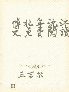 傅北年沈沐雪全文免费阅读最新章节