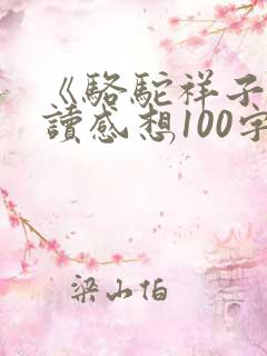 《骆驼祥子》阅读感想100字