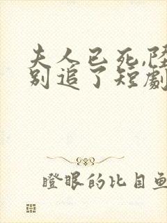 夫人已死,陆总别追了短剧全集