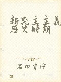 新民主主义革命历史时期