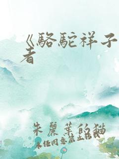 《骆驼祥子》作者