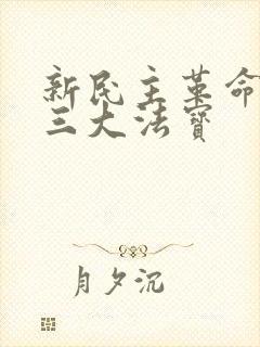 新民主革命胜利三大法宝