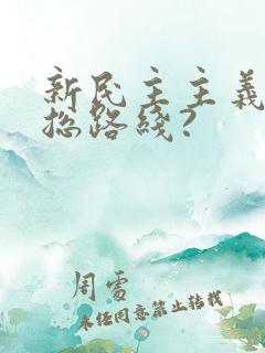 新民主主义革命总路线?