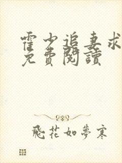 霍少追妻求复婚免费阅读