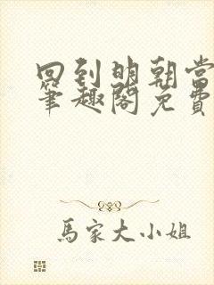 回到明朝当王爷笔趣阁免费无删减