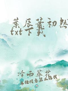 叶辰萧初然最新txt下载