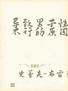 导致男子性功能不行的原因