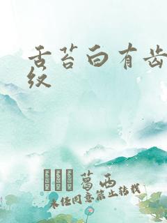 舌苔白有齿痕裂纹