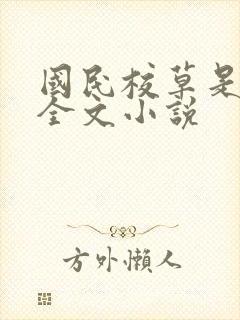 国民校草是女生全文小说