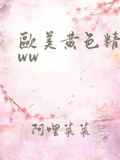 欧美黄色精品www