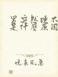 男突然硬不起来是什么原因